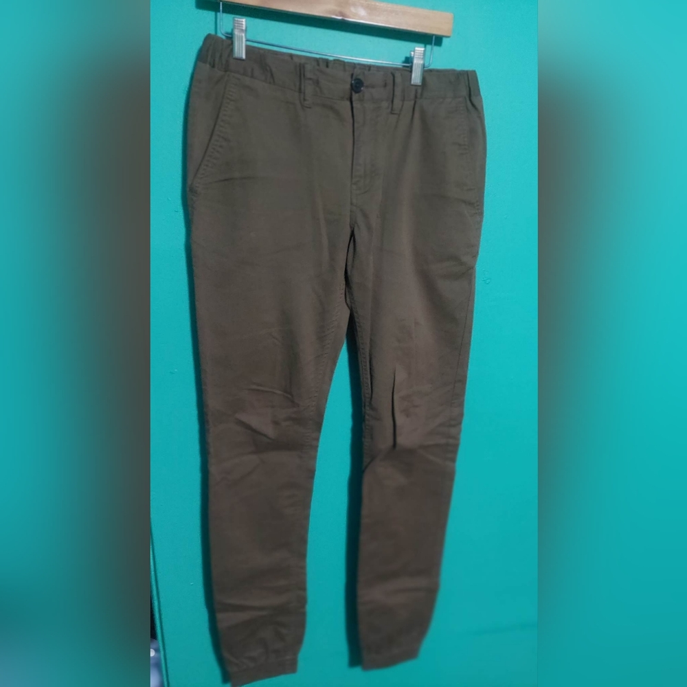 Frank&Oak- khaki chino/cargo pants with drawstring (on the side) 30x34